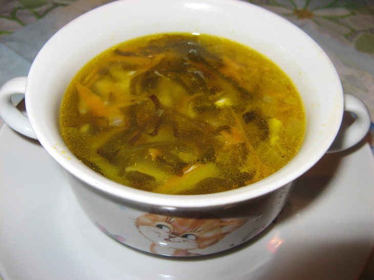 Суп с морской капустой