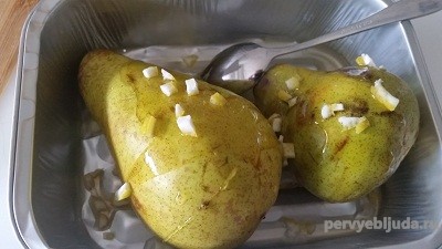 груши с цедрой лимона