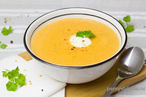 морковно-имбирный суп пюре