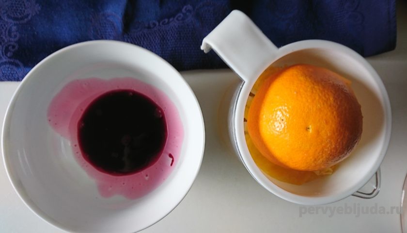 свекольный и апельсиновый сок