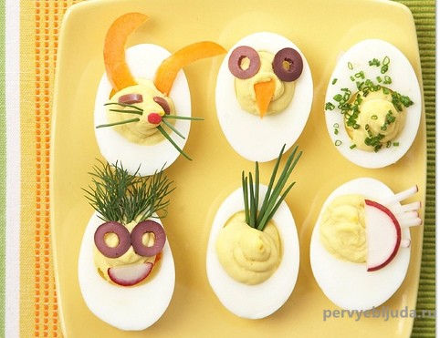 идеи украшения блюд из яиц