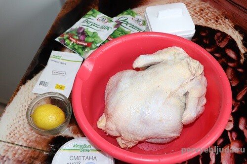 ингредиенты для запекания курицы