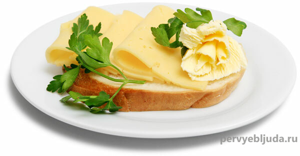 бутерброды с сыром и маслом