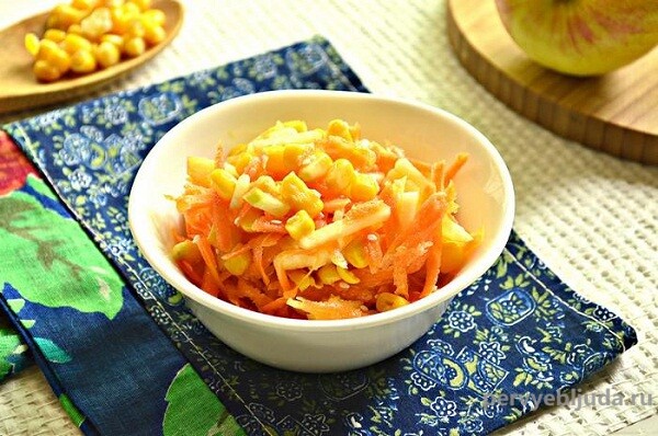 салат из кукурузы с морковью