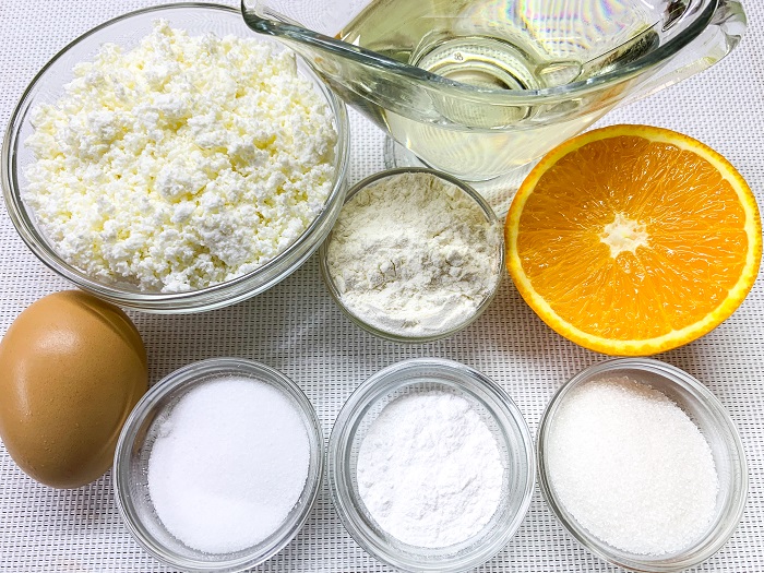 ингредиенты для сырников с апельсином