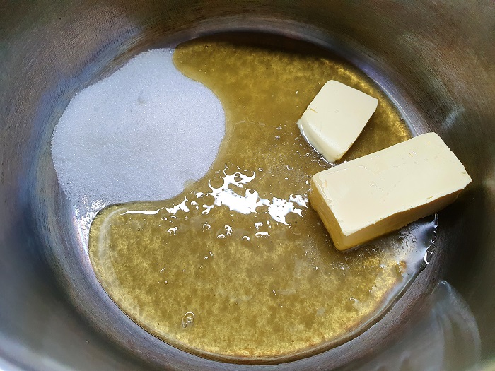 Мед сода и сливочный масла