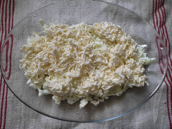 сыр из плавленого сыра в салате мимоза