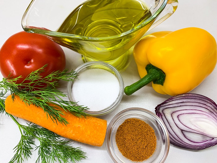 ингредиенты для салата с болгарским перцем