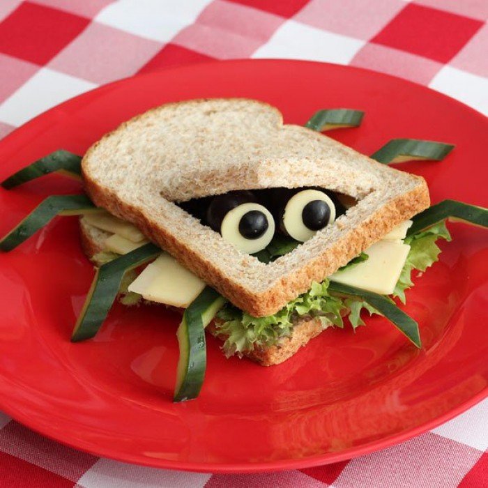 детский бутерброд краб