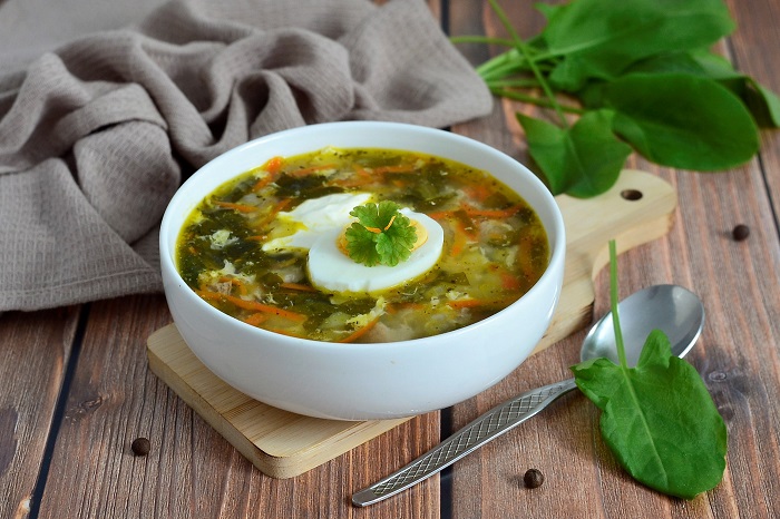 Суп со щавелем и яйцом — классический рецепт