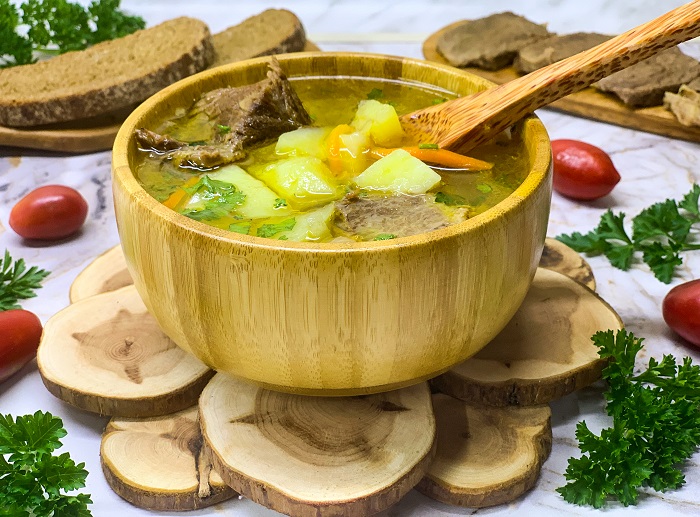 Наваристый суп из конины с картошкой