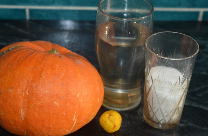 ингредиенты для тыквенно-айвового сока