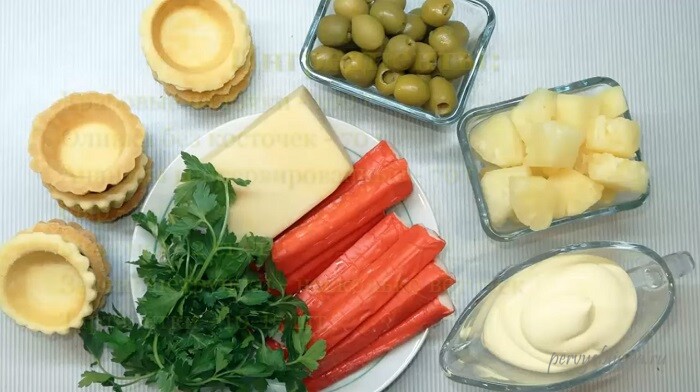 ингредиенты для тарталеток