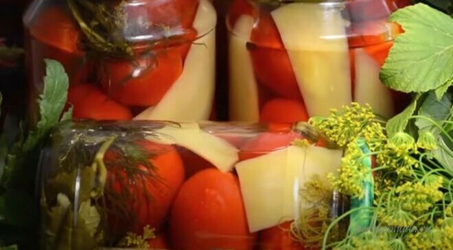 маринованные помидоры с болгарским перцем на зиму