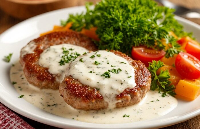 биточки из говядины в сметанном соусе