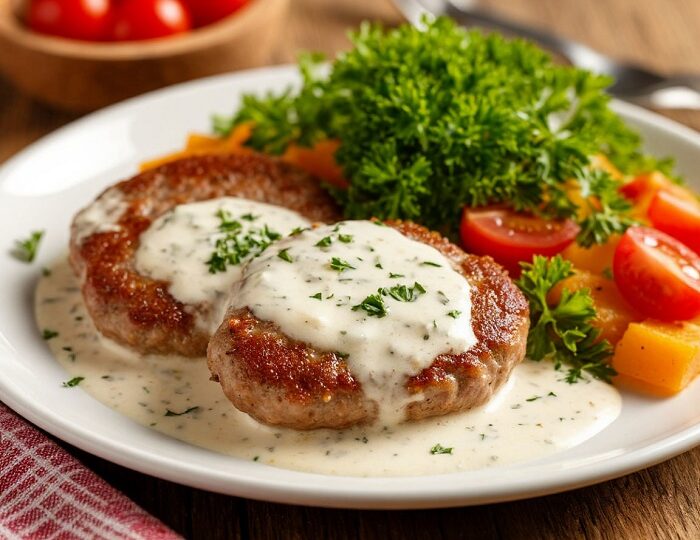 биточки из говядины в сметанном соусе