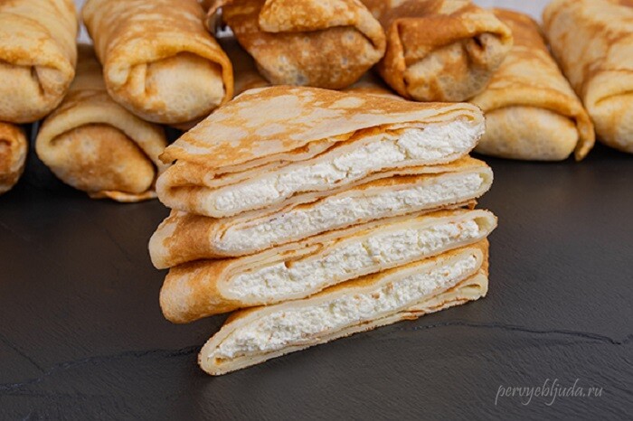 блинчики с творогом