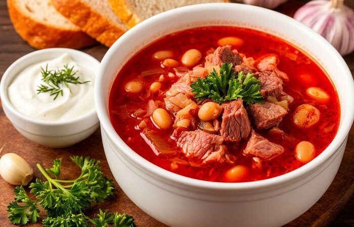 классический борщ с фасолью