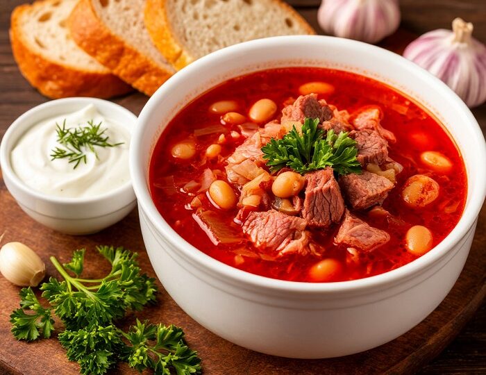 классический борщ с фасолью