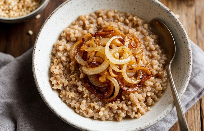 гречневая каша с поджаренным луком