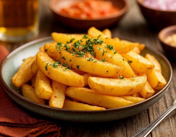 картошка запеченная дольками