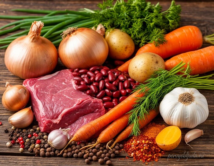 набор продуктов для борща