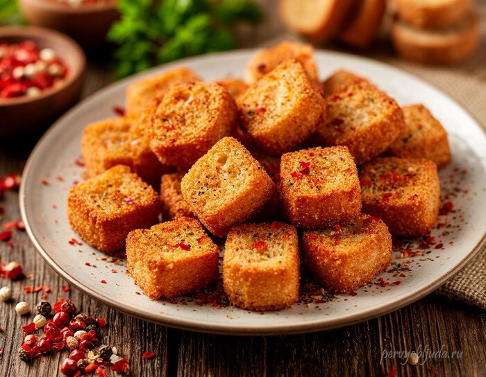 домашние сухарики к супу